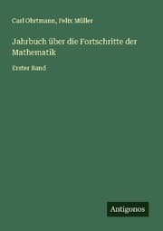 Cover von Jahrbuch über die Fortschritte der Mathematik