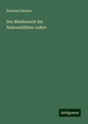Cover von Der Missbrauch der Nationalitäten-Lehre