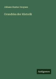 Cover von Grundriss der Historik
