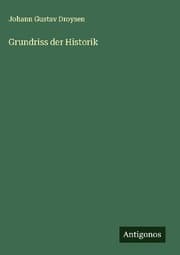 Cover von Grundriss der Historik