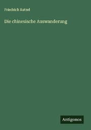 Cover von Die chinesische Auswanderung