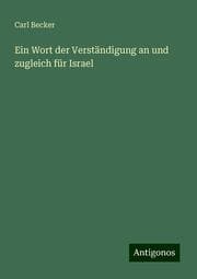 Cover von Ein Wort der Verständigung an und zugleich für Israel