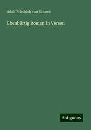 Cover von Ebenbürtig Roman in Versen