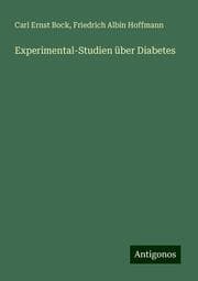 Cover von Experimental-Studien über Diabetes