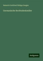 Cover von Germanische Rechtsdenkmäler