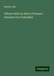 Cover von Offener Brief an Herrn Professor Heinrich von Treitschke