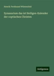 Cover von Synaxarium das ist Heiligen-Kalender der coptischen Christen