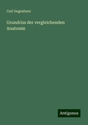 Cover von Grundriss der vergleichenden Anatomie