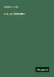 Cover von Spätherbstblätter