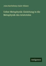 Cover von Ueber Metaphysik: Einleitung in die Metaphysik des Aristoteles
