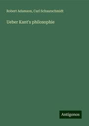 Cover von Ueber Kant's philosophie