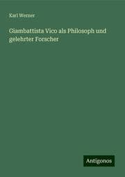 Cover von Giambattista Vico als Philosoph und gelehrter Forscher