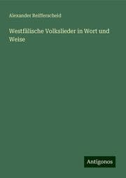 Cover von Westfälische Volkslieder in Wort und Weise