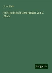 Cover von Zur Theorie des Gehörorgans von E. Mach
