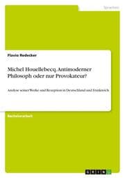 Cover von Michel Houellebecq. Antimoderner Philosoph oder nur Provokateur?