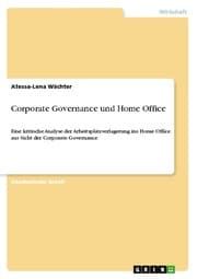 Cover von Corporate Governance und Home Office