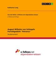 Cover von August Wilhelm von Schlegels Porträtgedicht 'Petrarca'