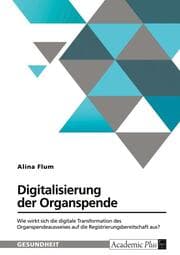 Cover von Digitalisierung der Organspende