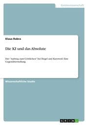 Cover von Die KI und das Absolute