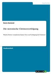 Cover von Die neronische Christenverfolgung