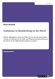 Cover von Euthanasie in Brandenburg an der Havel