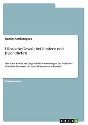 Cover von Häusliche Gewalt bei Kindern und Jugendlichen