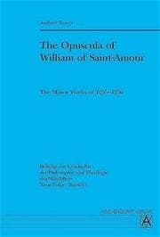 Cover von The Opusula of William of Saint-Amour