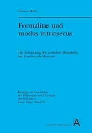 Cover von Formalitas und modus intrinsecus
