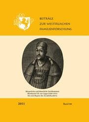 Cover von Beiträge zur westfälischen Familienforschung 69/2011