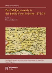 Cover von Das Tafelgutverzeichnis des Bischofs von Münster 1573/74