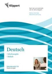 Cover von Inhaltsangabe - Ballade