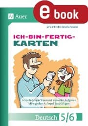 Cover von Ich-bin-fertig-Karten Deutsch Klassen 5-6