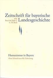 Cover von Zeitschrift für bayerische Landesgeschichte 88