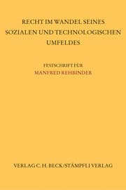 Cover von Recht im Wandel seines sozialen und technologischen Umfeldes