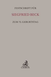 Cover von Festschrift für Siegfried Beck zum 70. Geburtstag