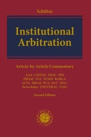 Cover von Institutional Arbitration
