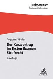 Cover von Der Kurzvortrag im Ersten Examen - Strafrecht