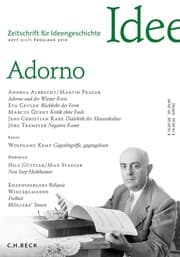 Cover von Zeitschrift für Ideengeschichte Heft XIII/1 Frühjahr 2019