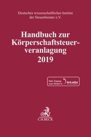 Cover von Handbuch zur Körperschaftsteuerveranlagung 2019