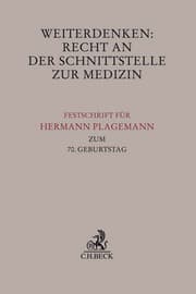 Cover von Weiterdenken: Recht an der Schnittstelle zur Medizin