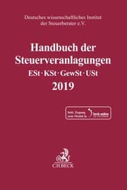 Cover von Handbuch der Steuerveranlagungen 2019