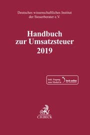 Cover von Handbuch zur Umsatzsteuer 2019