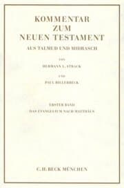 Cover von Kommentar zum Neuen Testament aus Talmud und Midrasch Bd. 1: Das Evangelium nach Matthäus