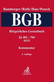 Cover von BGB/Bürgerliches Gesetzbuch 2: §§ 481-704, AGG