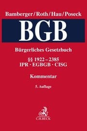Cover von BGB/Bürgerliches Gesetzbuch 5: §§ 1922-2385, CISG, IPR, EGBGB