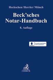 Cover von Beck'sches Notar-Handbuch
