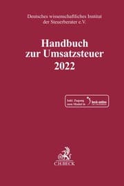 Cover von Handbuch zur Umsatzsteuer 2022. USt 2022