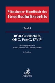 Cover von Münchener Handbuch des Gesellschaftsrechts Bd. 1: BGB-Gesellschaft, Offene Handelsgesellschaft, Partnerschaftsgesellschaft, EWIV