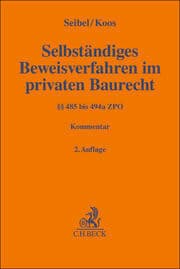 Cover von Selbständiges Beweisverfahren im privaten Baurecht