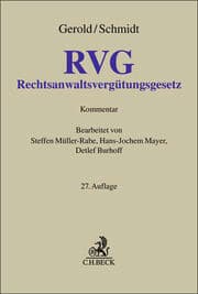 Cover von Rechtsanwaltsvergütungsgesetz. RVG